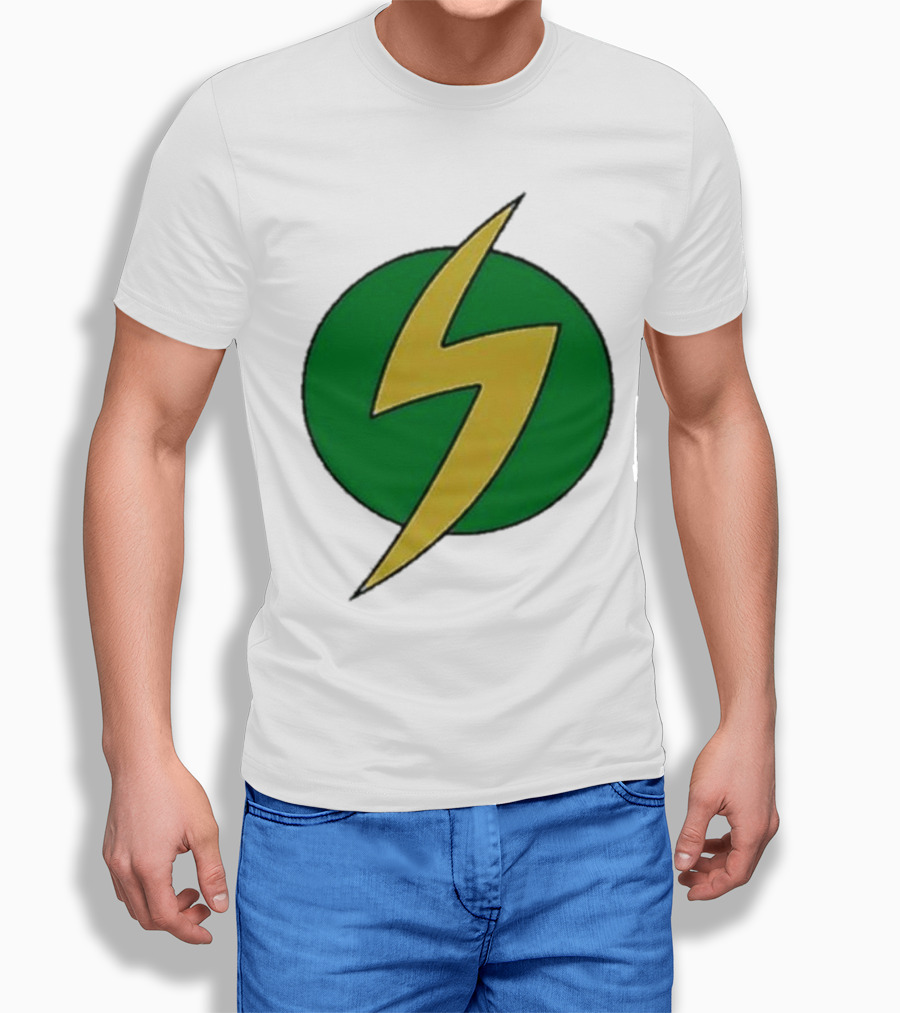 Poweredd Green Yellow Lightning Bolt Shirt