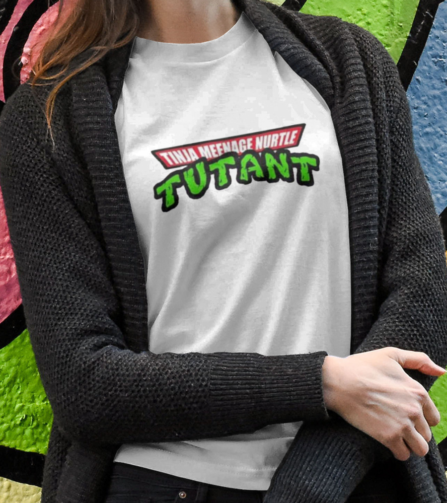 Teenhearts Tinja Meenage Nurtle Tutant Retro Green Shirt