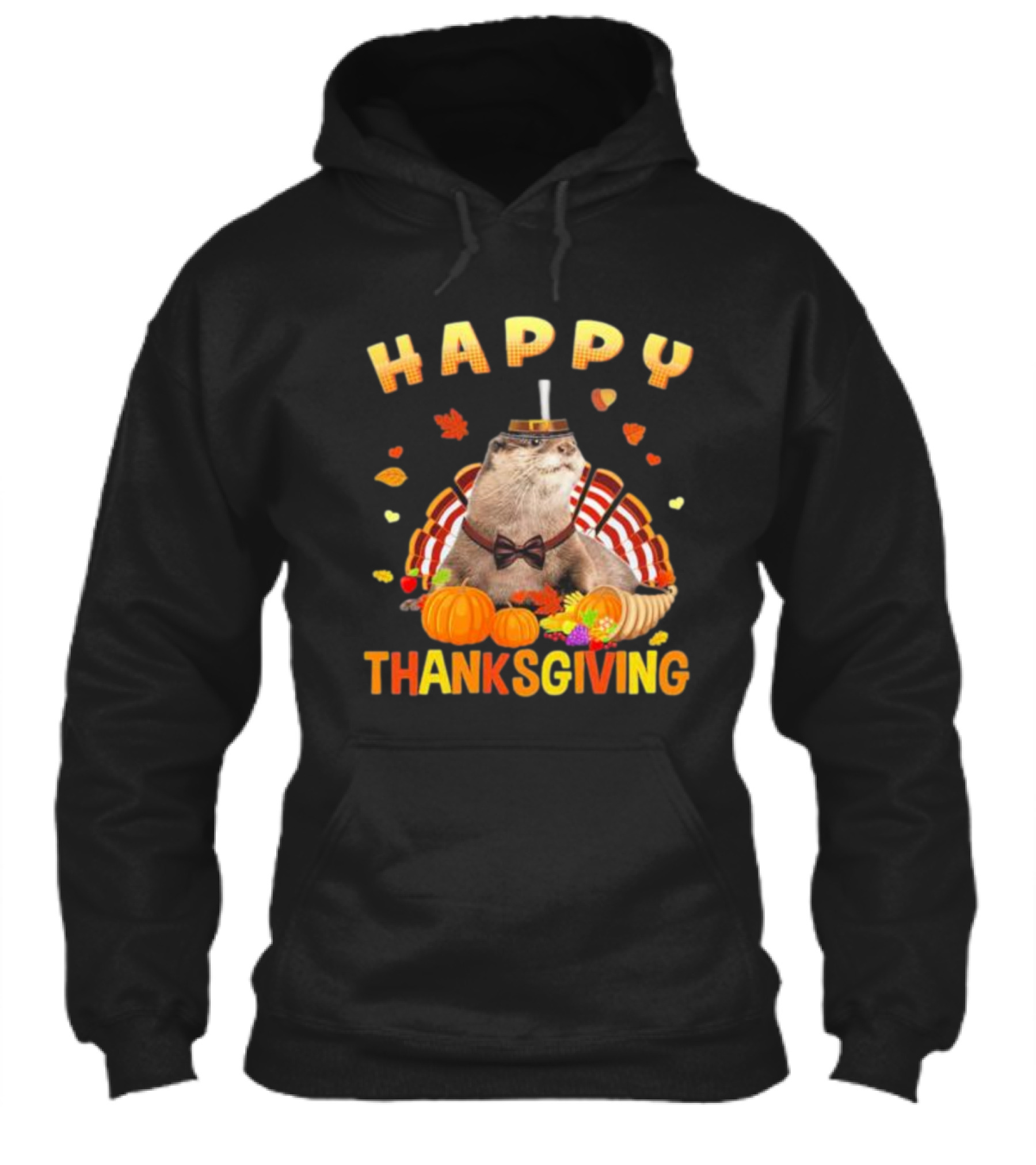 Happy Thanksgiving Otter Turkey Pilgrim Shirt