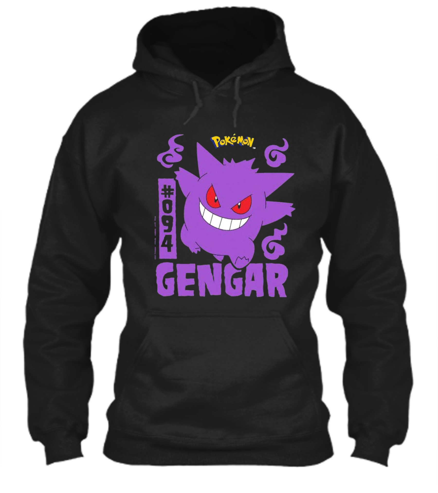 Pokeimon 094 Gengar With Iconic Design And Purple Shirt