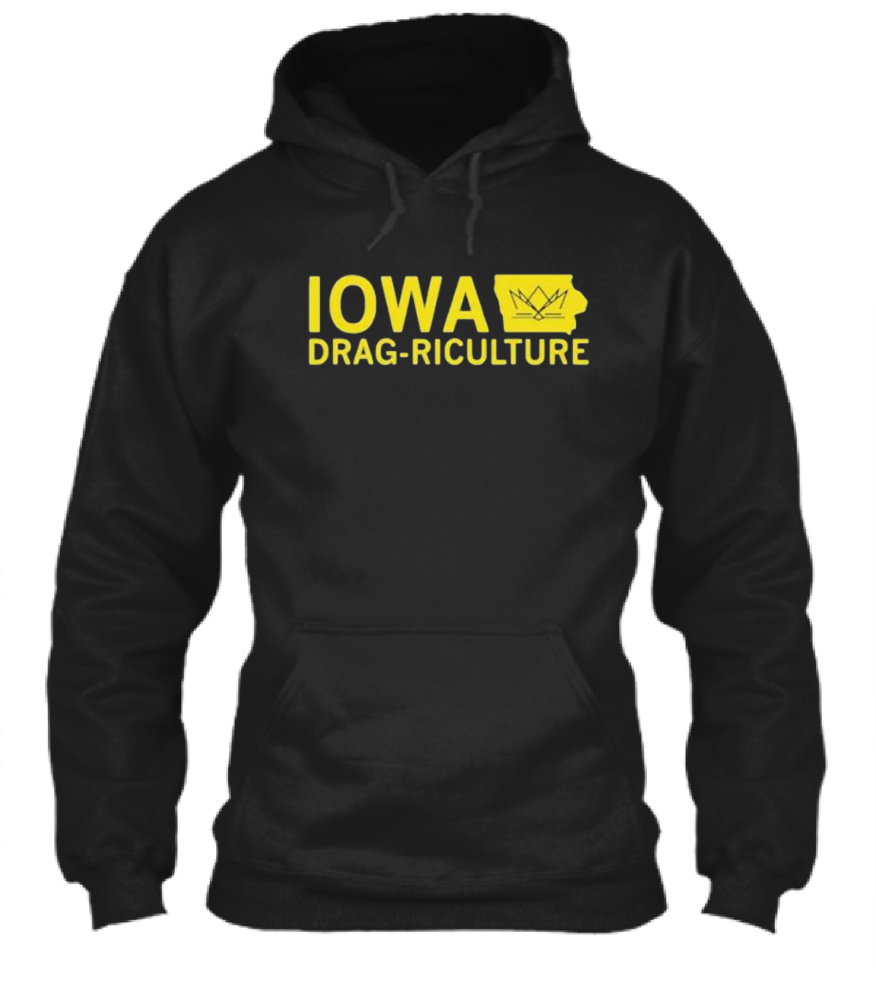 Iowa Drag Riculture Crown Outline Map Shirt