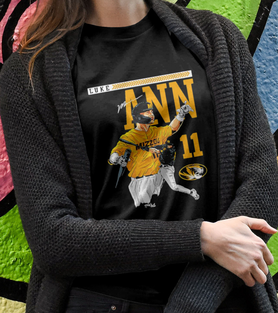 Luke Mann Mizzou Baseball 11 Missouri Ncaa Tigers Shirt
