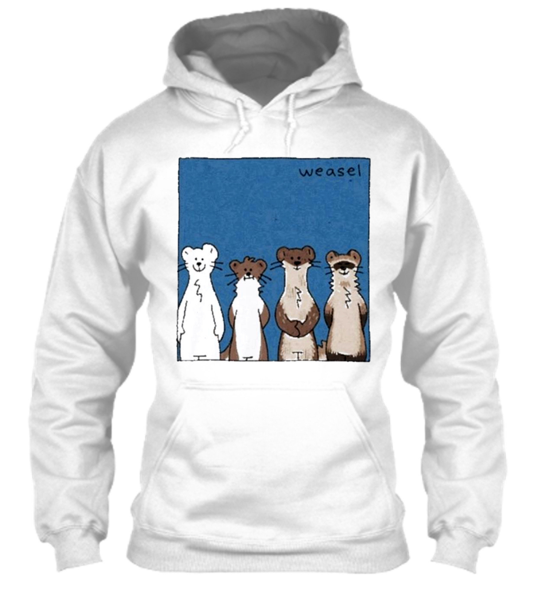 Weasel Quartet Cartoon Art Featuring Four Cute Mustelids Shirt