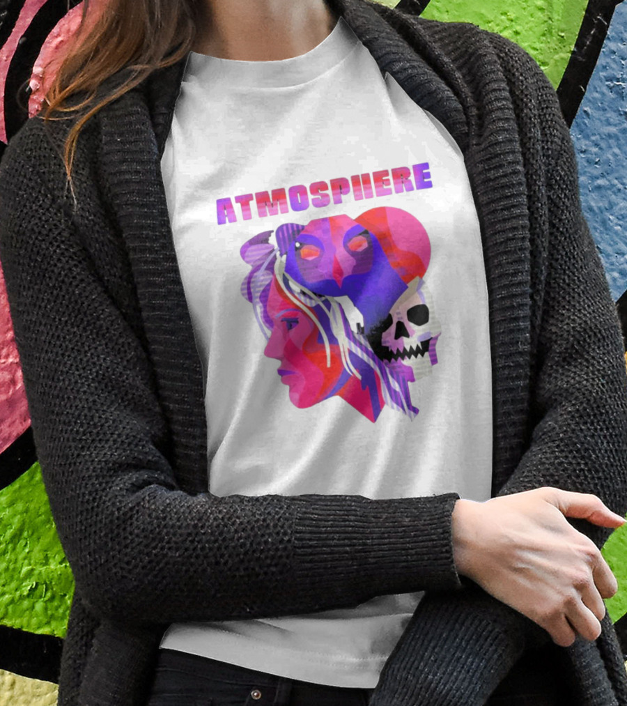 Atmosphere Tdbh Colorful Faces And Skull Shirt