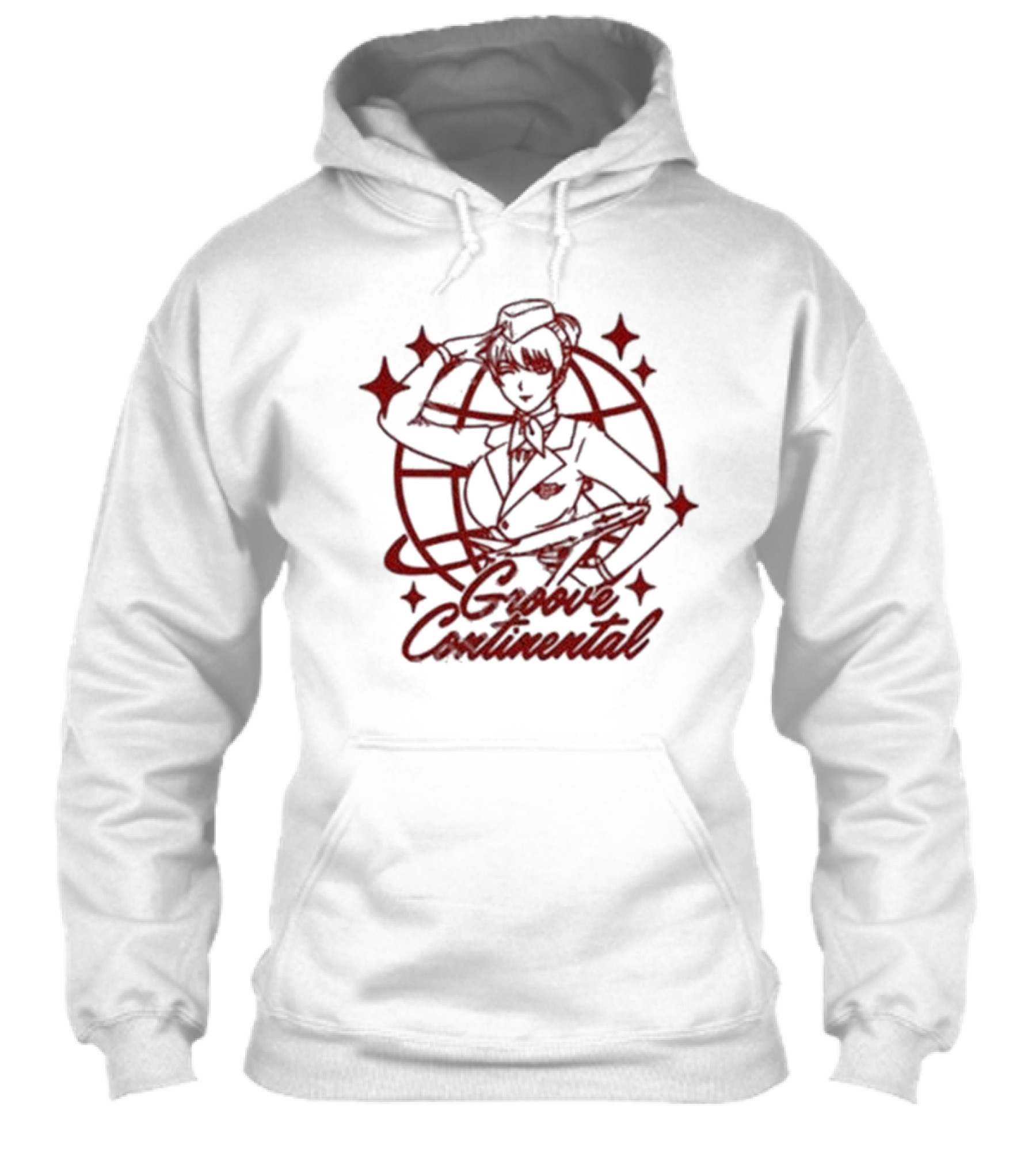 Groove Continental Flight Icon With Stewardess And Global Motif Shirt