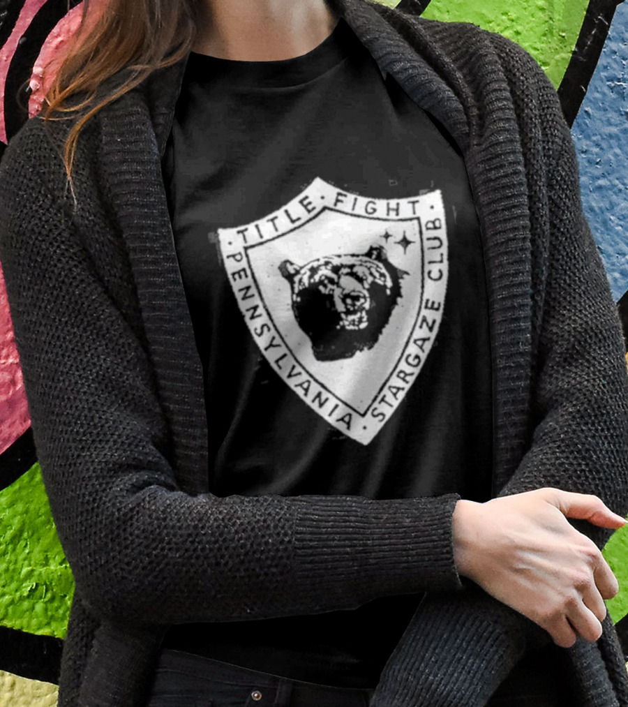 Title Fight Pennsylvania Stargaze Club Bear Shield Emblem Shirt