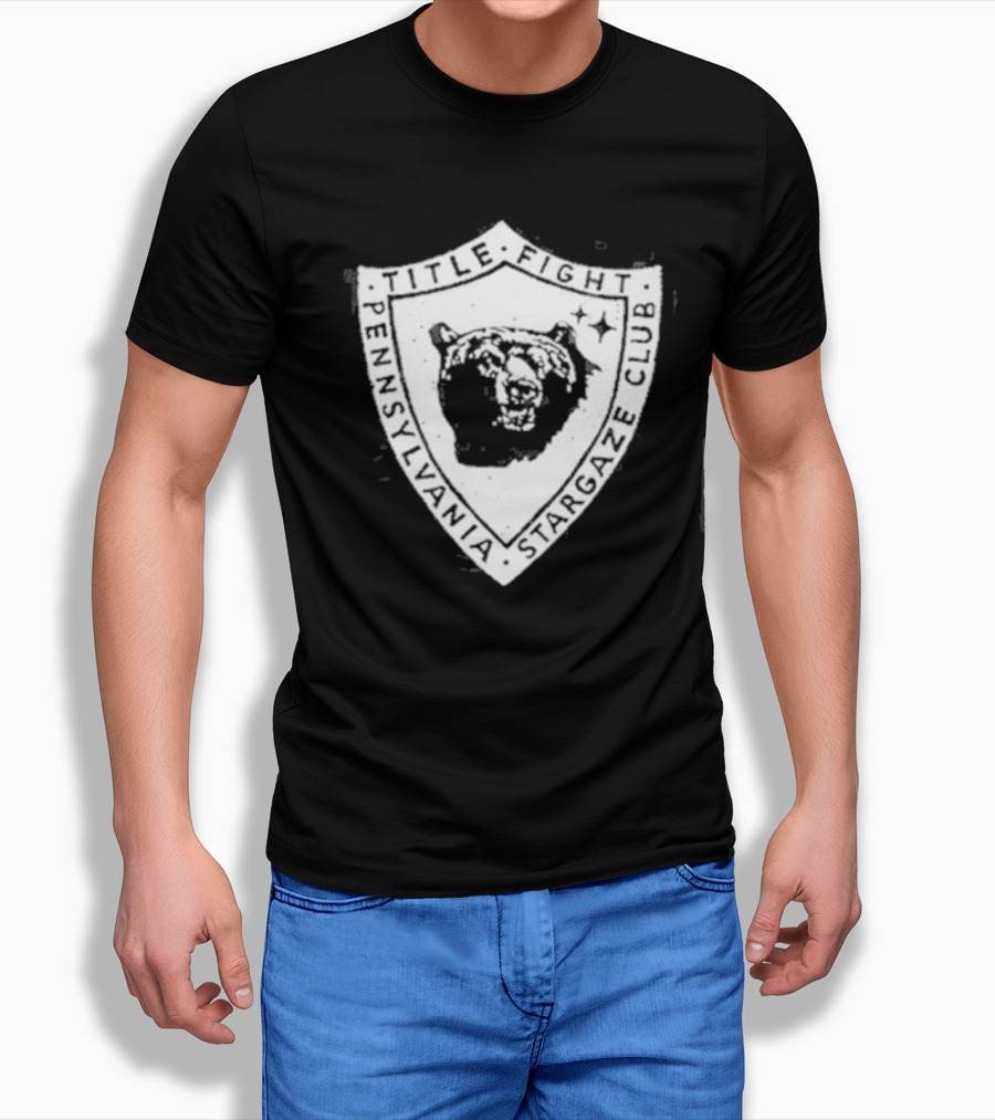 Title Fight Pennsylvania Stargaze Club Bear Shield Emblem Shirt