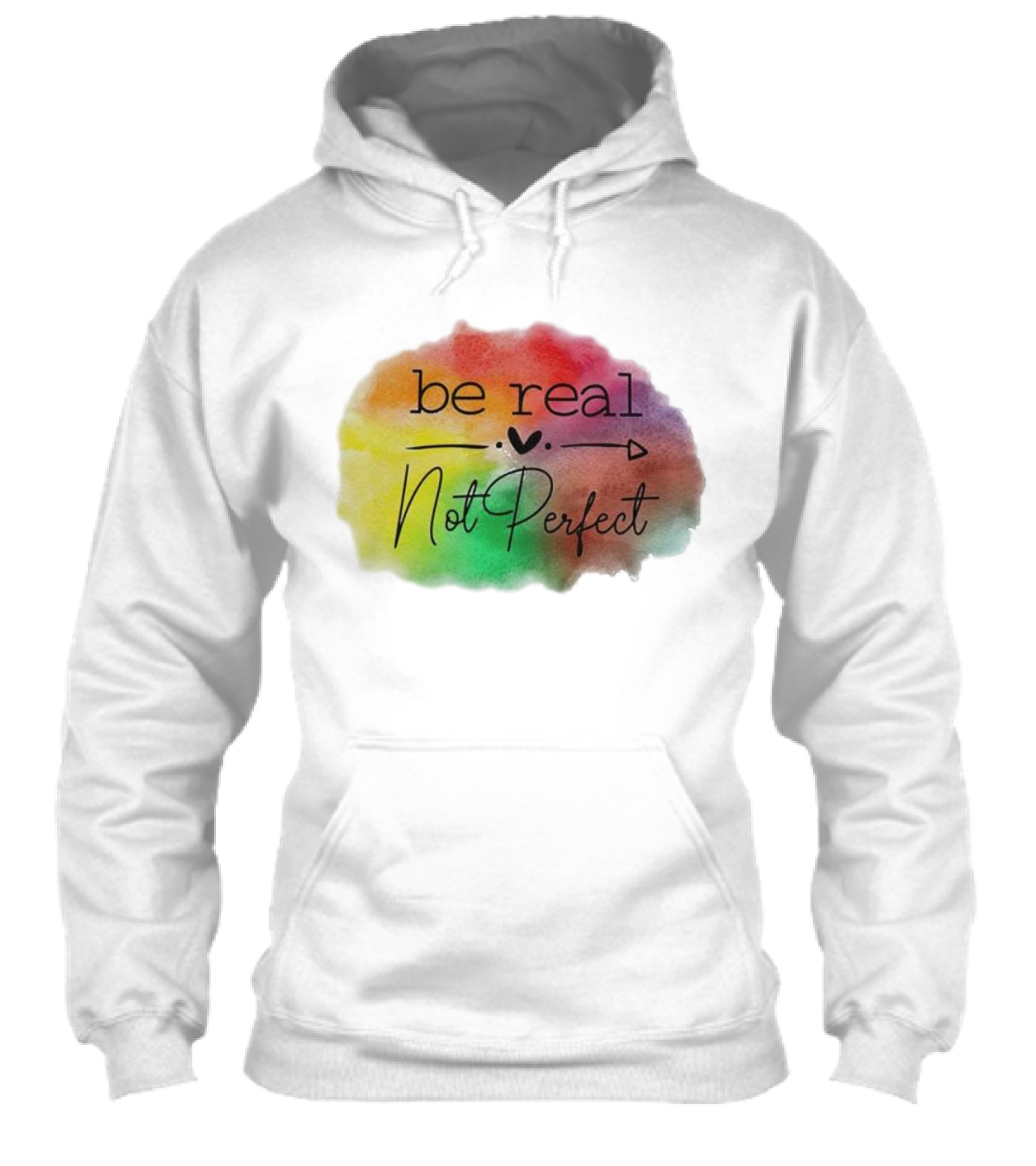 Be Real Not Perfect Casual Print Colorful Heart Arrow Shirt