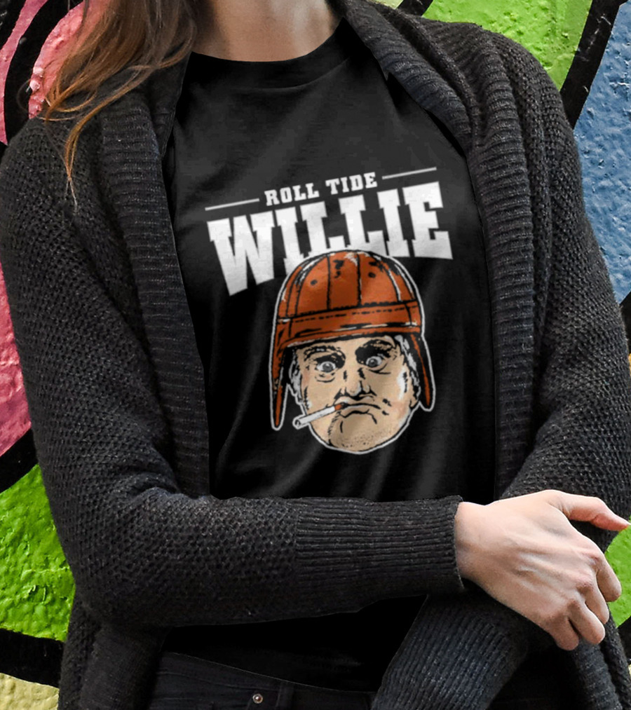 Roll Tide Willie Cartoon Helmet Face Shirt