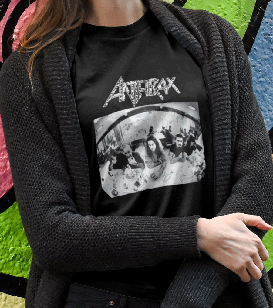 Anthrax Sound Of White Noise Rare Vintage Style Band Diner Scene Shirt