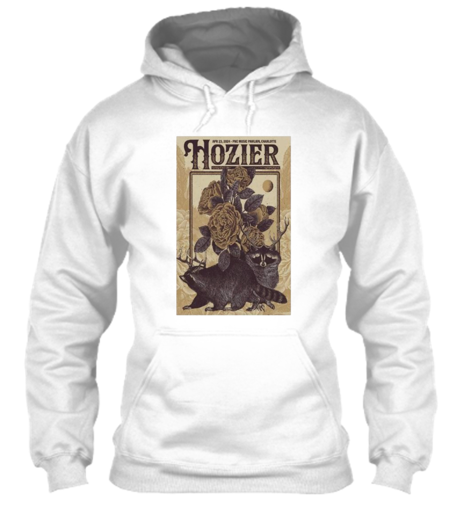 Hozier April 23 2024 Pnc Music Pavilion Charlotte Raccoons And Roses Concert Shirt