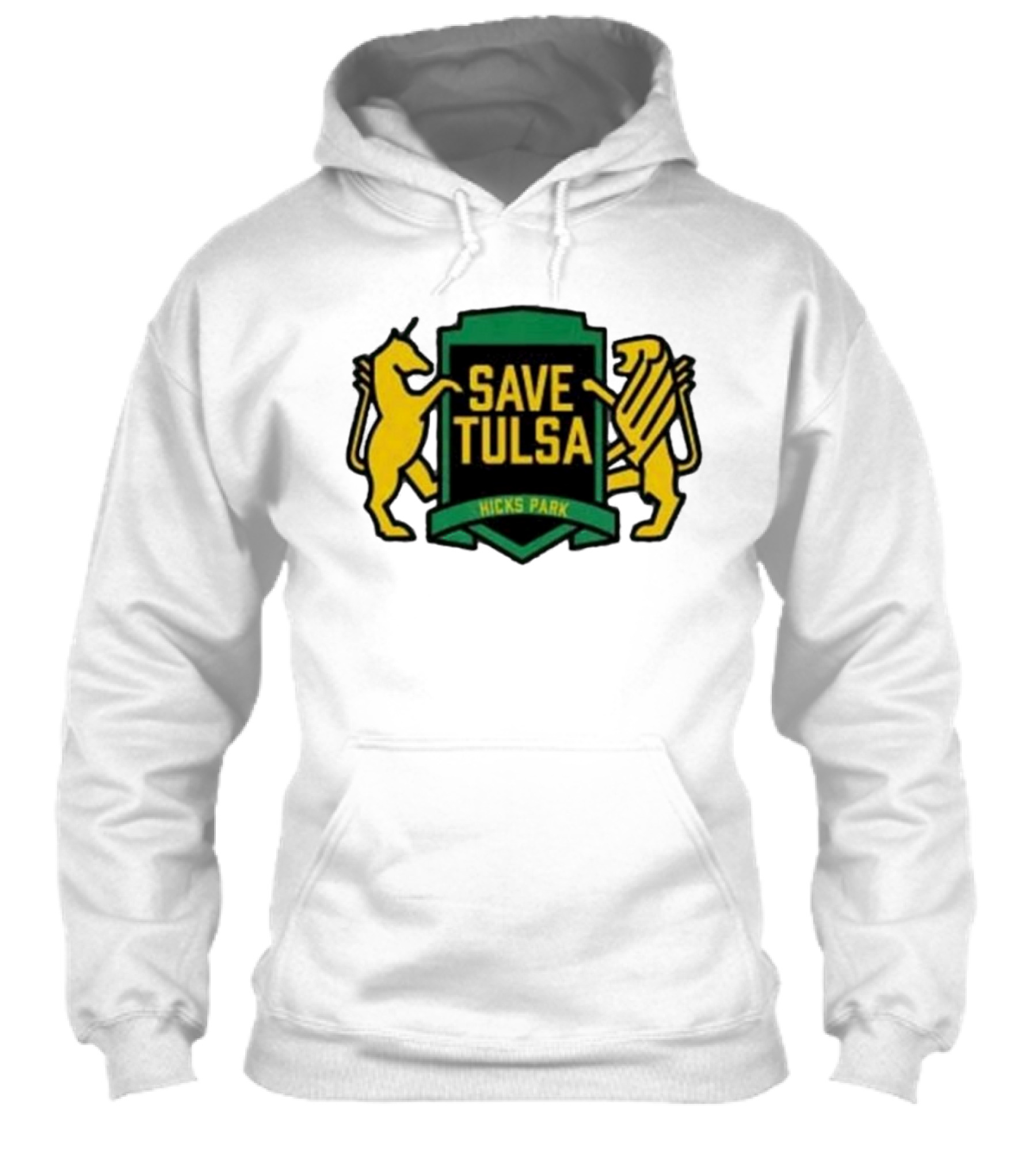Save Tulsa Kicks Park Yellow Lion And Griffin Shield Shirt