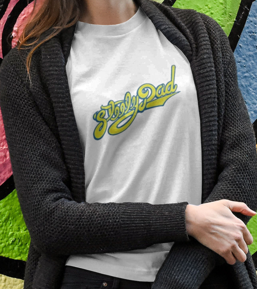 Sleepy Dad Retro Yellow Script Shirt