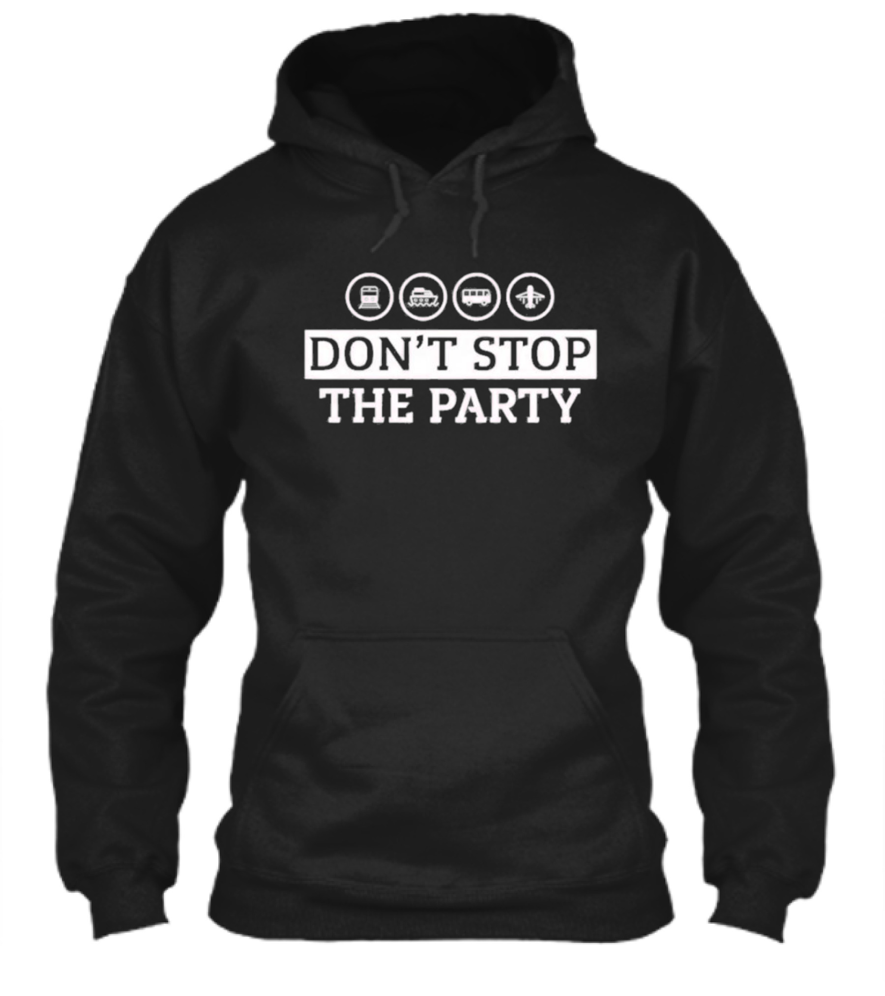Dont Stop The Party Transportation Icons Train Ship Bus Airplane Shirt