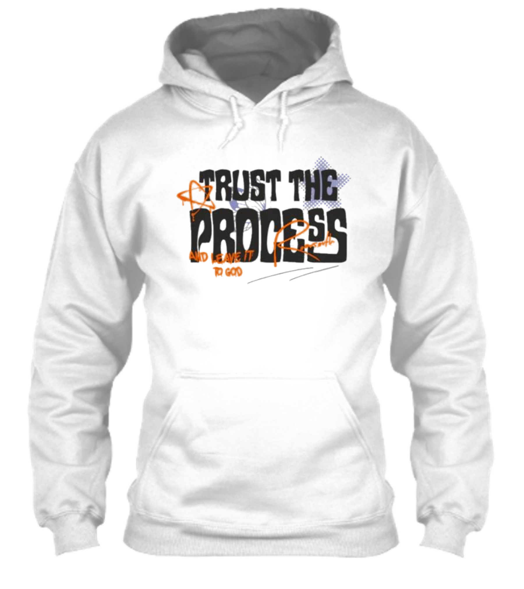 Trust The Process And Leave It To God With Star Symbol And Faux Crown Shirt