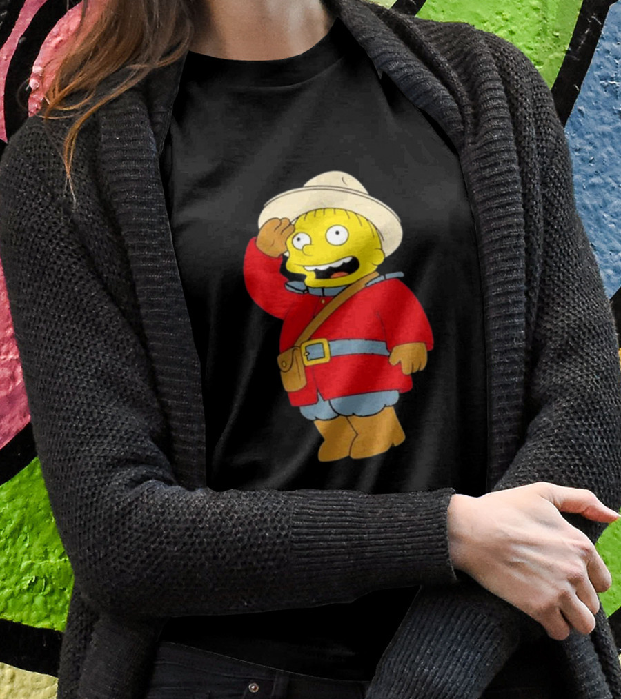 The Simpsons Ralph Mountie Canada Costume Shirt