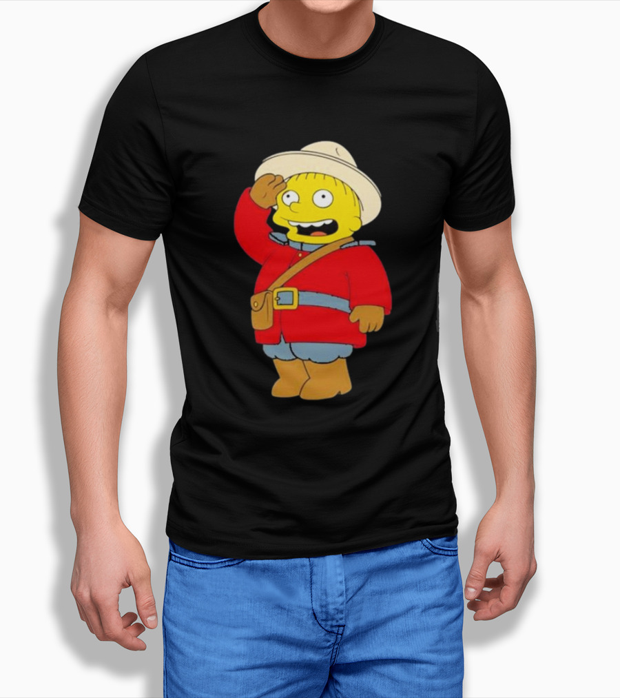 The Simpsons Ralph Mountie Canada Costume Shirt