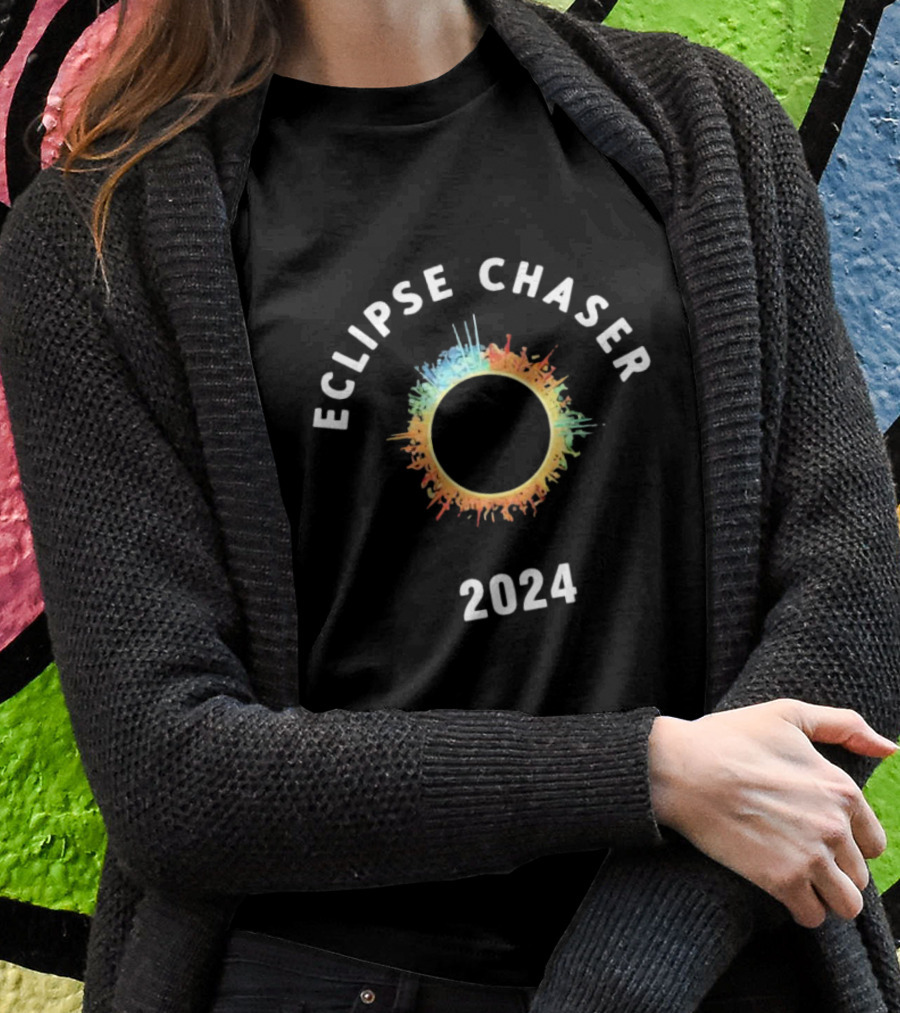 Eclipse Chaser 2024 Solar Event Rainbow Corona Shirt