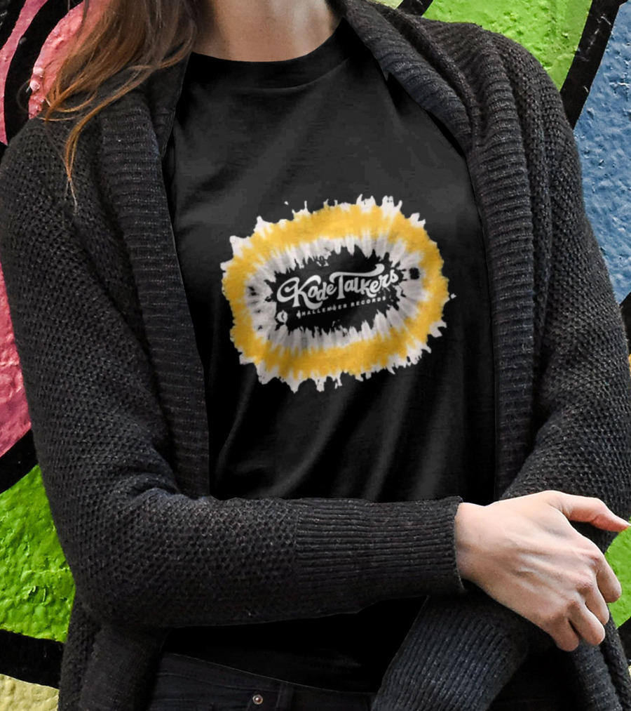 Kade Talkers Challenger Records Yellow And Black Tiedye Burst Shirt