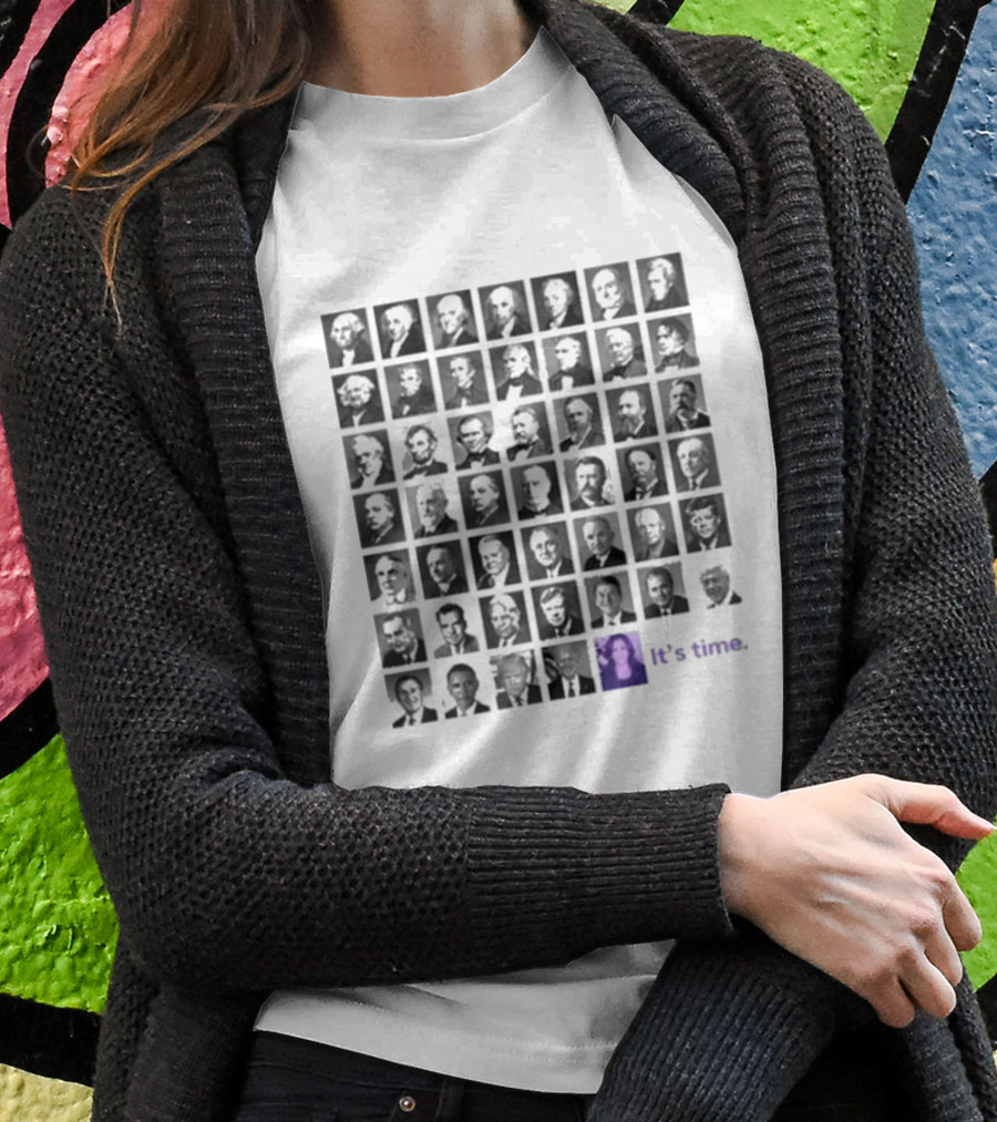 Kamala Harris Its Time Iconic Portrait Grid Shirt