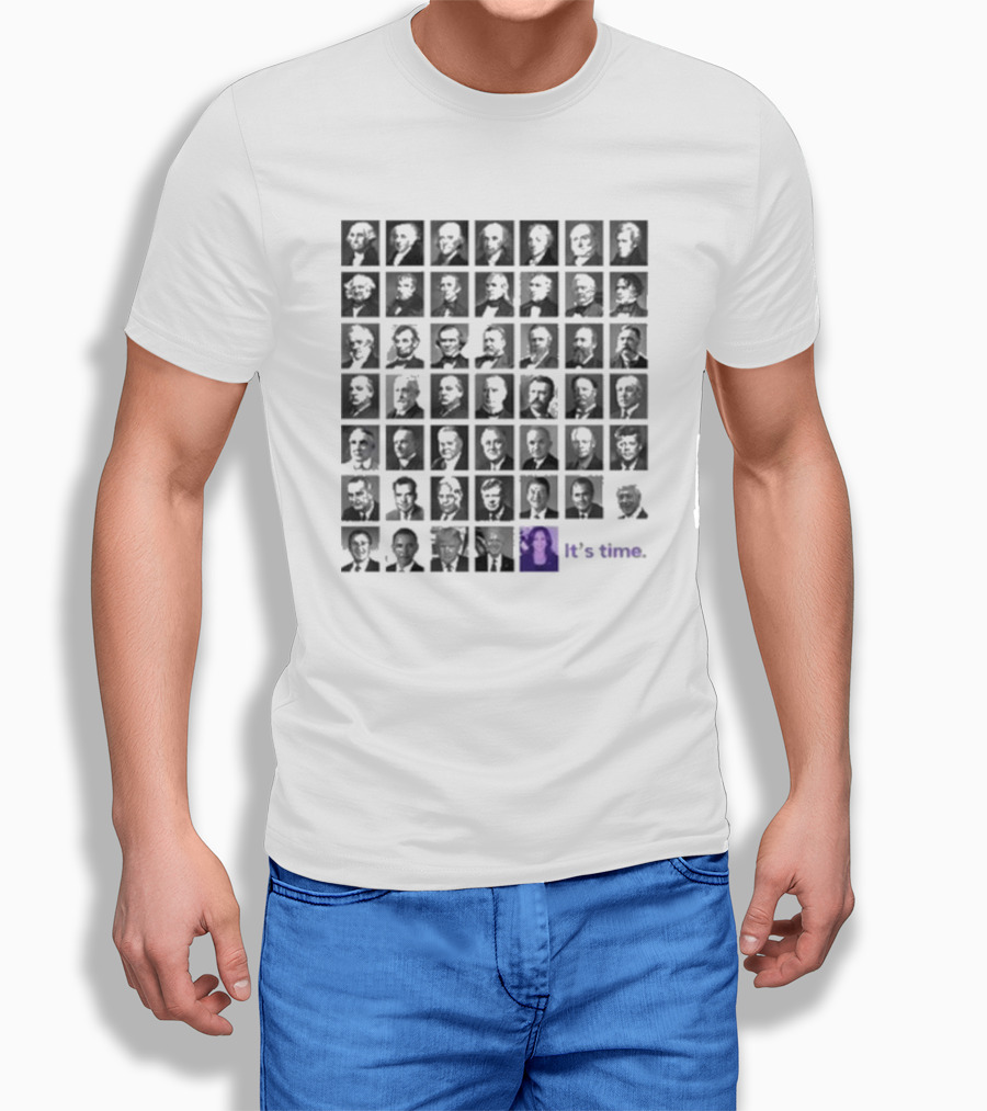Kamala Harris Its Time Iconic Portrait Grid Shirt