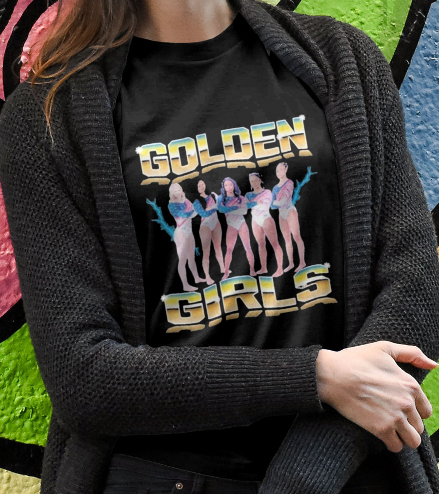 Simone Biles Jade Carey Jordan Chiles Sunisa Lee Hezly Rivera 2024 Womens Olympic Gymnastics Golden Girls Team Usa Gold Medal Shirt