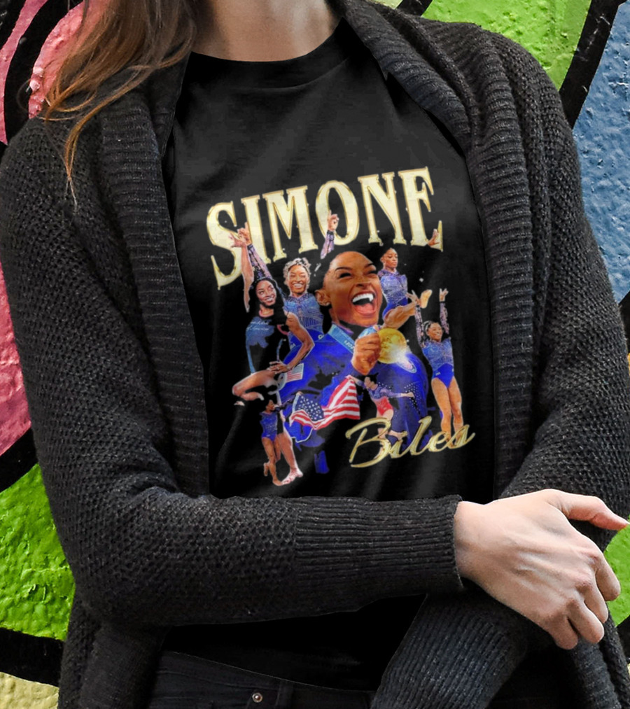 Simone Biles Olympic Gold Medalist Team Usa Gymnast Paris Shirt