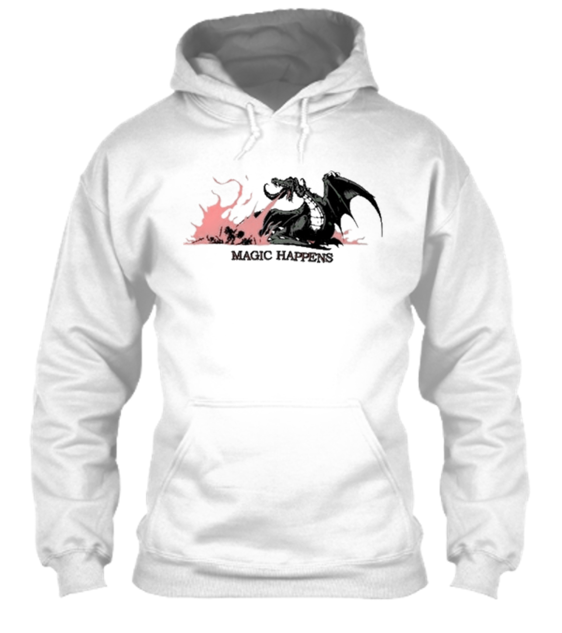 Magic Happens Dragon With Fiery Background Shirt