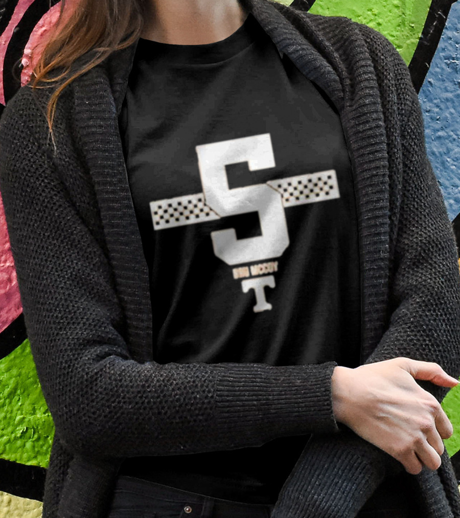 Tennessee Football Bru Mccoy Number 5 Racing Stripe T Shirt