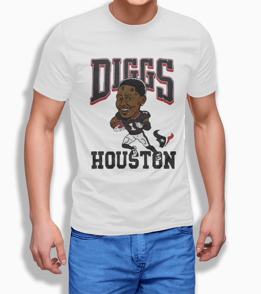 Diggs Houston Texans Football Player Caricature Shirt