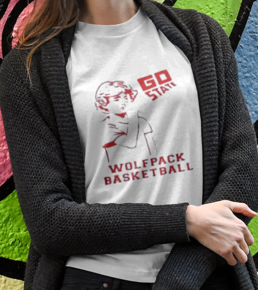 Go State Wolfpack Basketball Fan Support Shirt