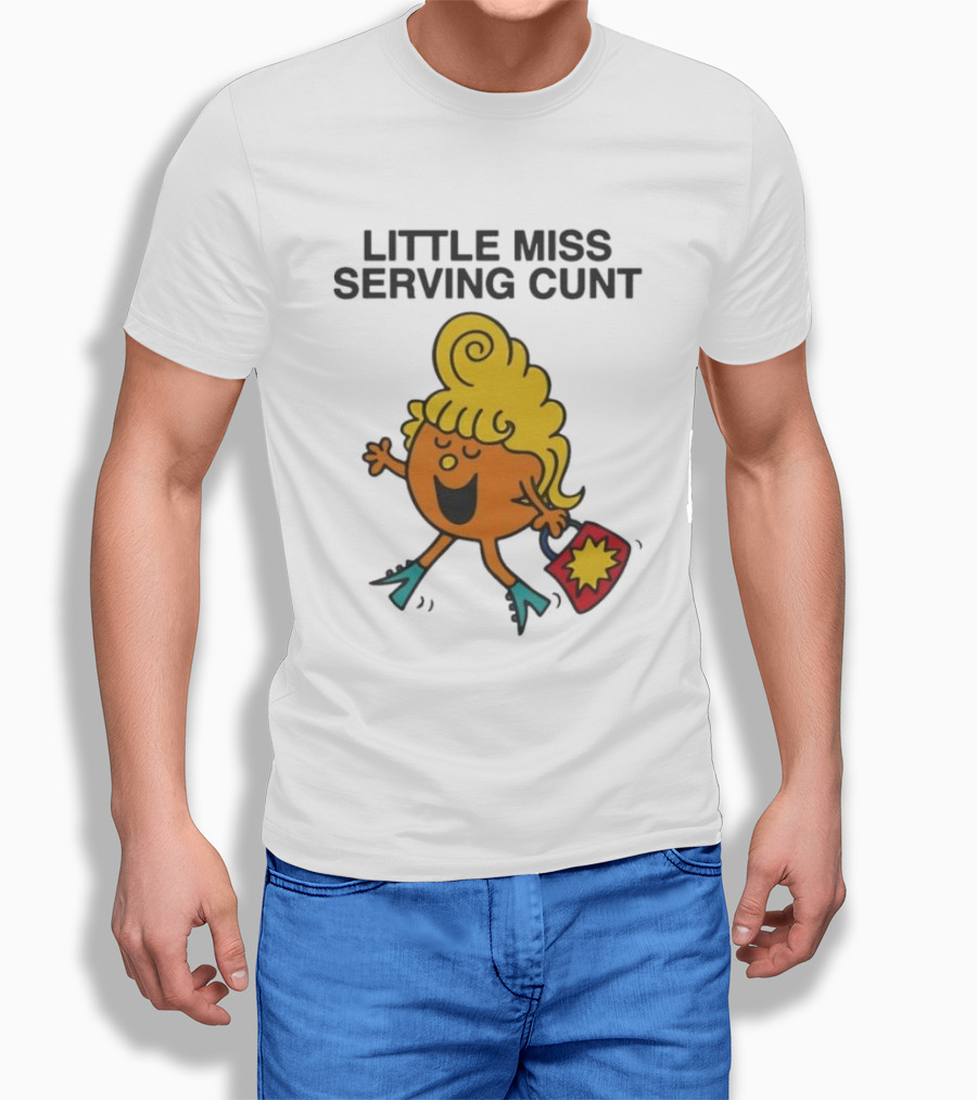 Little Miss Serving Cunt Retro Cartoon Character Shirt
