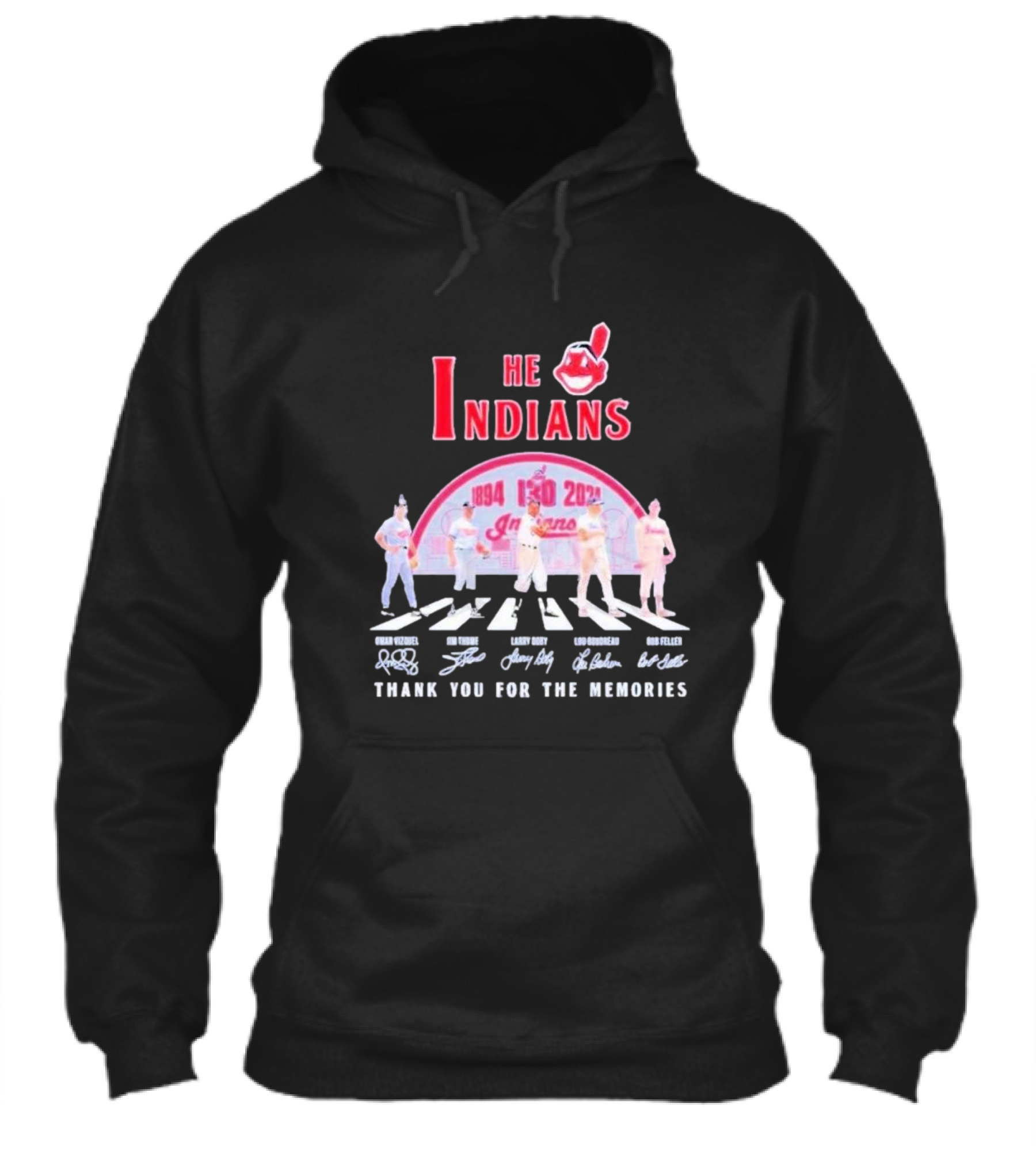 He Indians 130 Years 18942024 Thank You For The Memories Omar Vizquel Bob Lemon Jim Thome Lou Boudreau Larry Doby Bob Feller Shirt