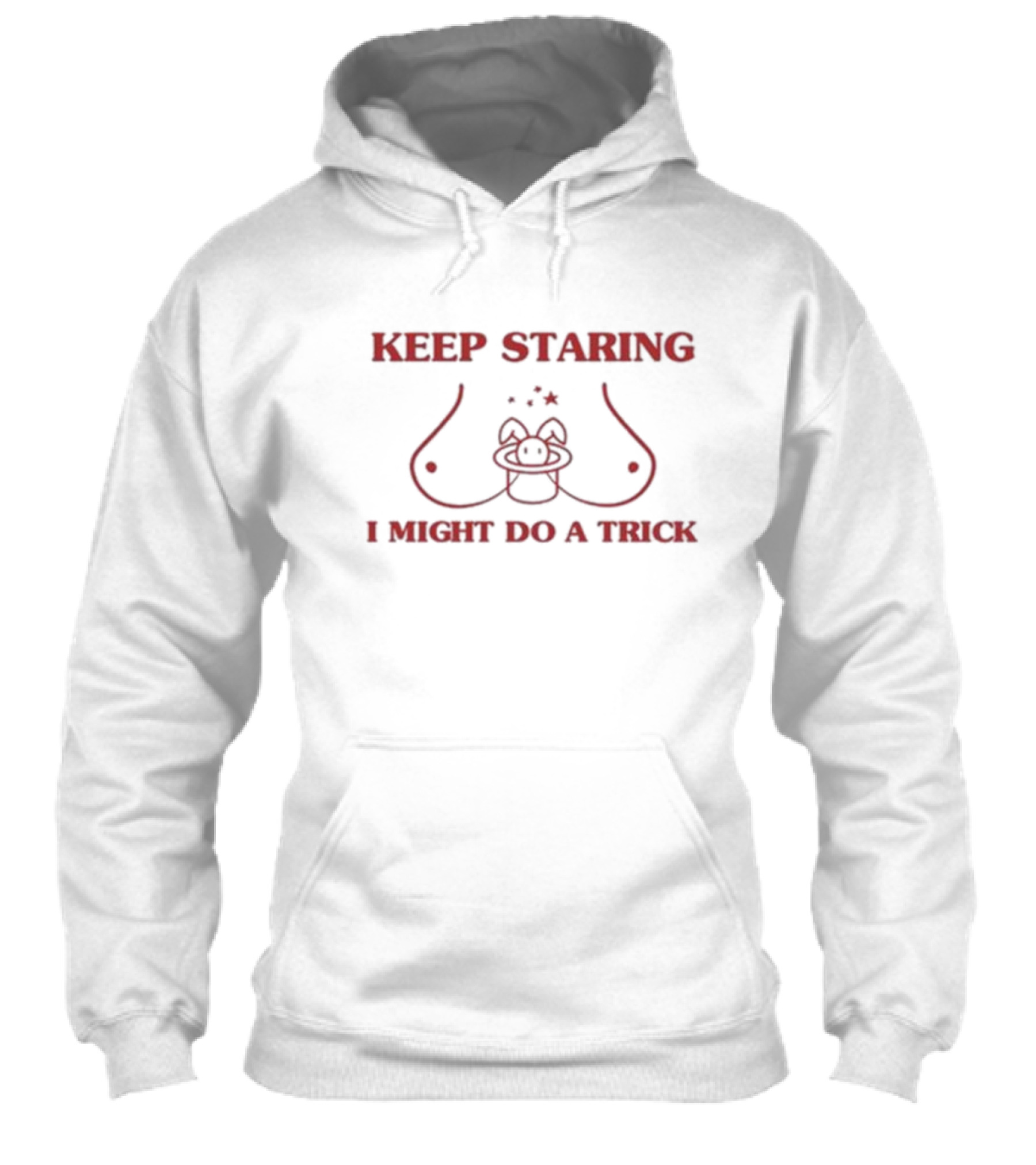 Keep Staring I Might Do A Trick Funny Rabbit Ears Optical Illusion Shirt