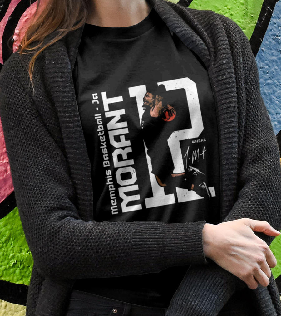 Memphis Basketball Ja Morant Nbpa Signature 12 Shirt