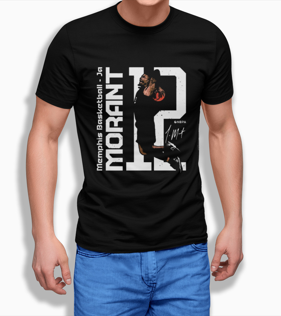 Memphis Basketball Ja Morant Nbpa Signature 12 Shirt