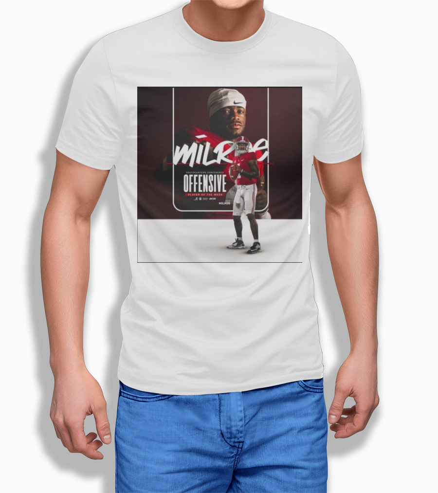 Jalen Milroe Southeastern Conference Offensive Player Of The Week Football Milroe Sportswear Shirt