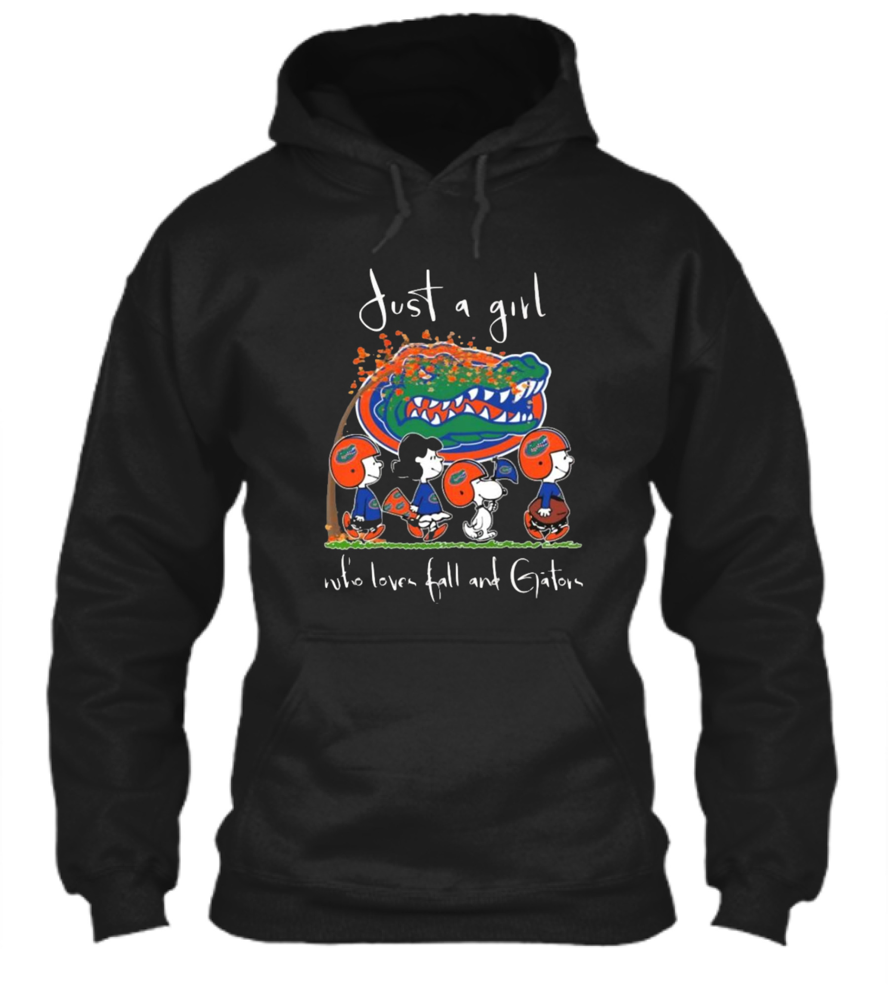 Just A Girl Who Loves Fall Florida Gators Peanuts Characters Shirt