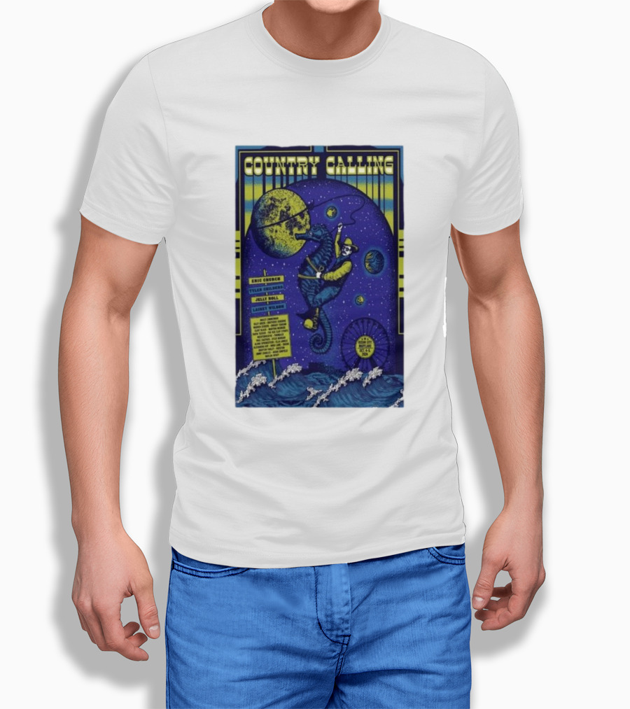 Country Calling Festival Oct 45 2024 Ocean City Md Eric Church Tyler Childers Jelly Roll Cody Jinks Albert Wilson Shirt