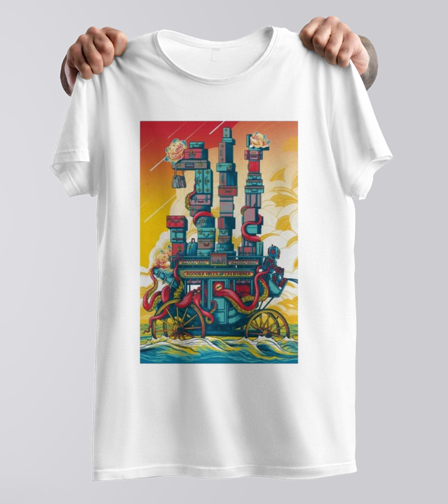 311 Oct 19 2024 Canyon Club In Agoura Hills Ca Tour Agoura Hills California Psychedelic Colorful Visuals With Roses And Octopus Tentacles Shirt