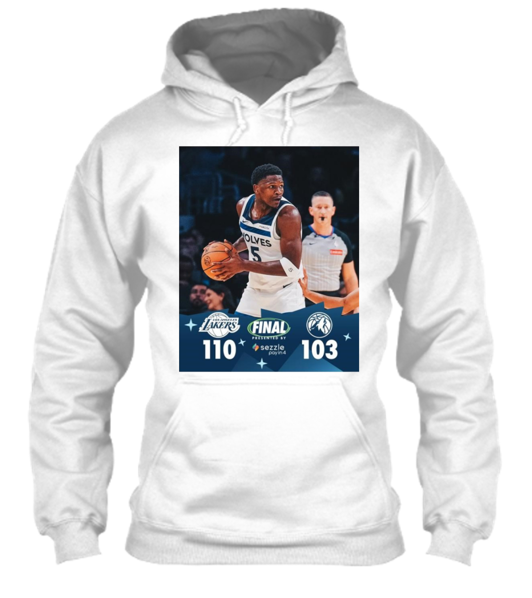 Final Los Angeles Lakers 110 103 Minnesota Timberwolves Basketball Game Score Recap Shirt