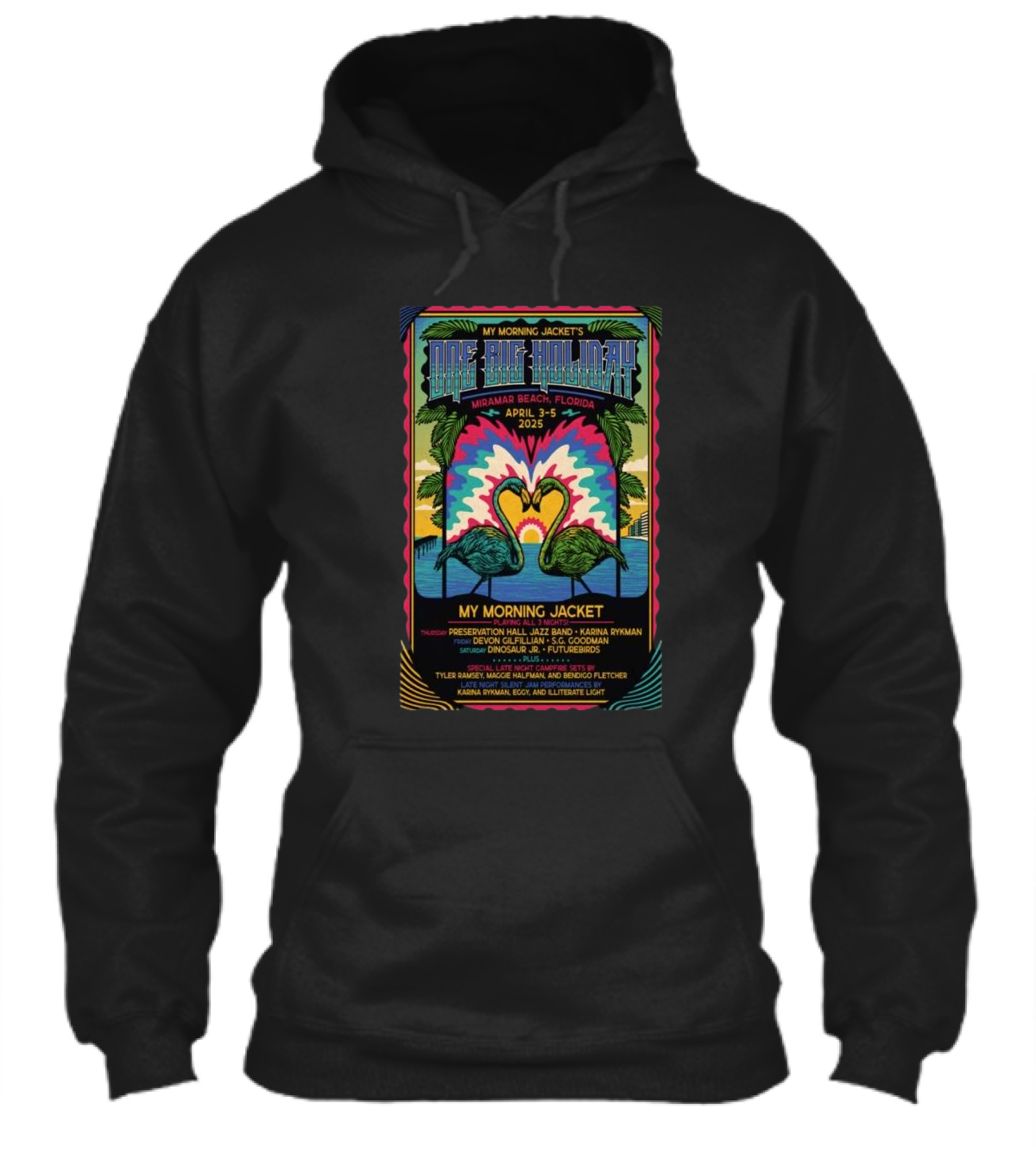 My Morning Jackets One Big Holiday Miramar Beach Fl April 35 2025 Tour Featuring Preservation Hall Jazz Band Karina Rykman Devon Gilfillian Sg Goodman Dinosaur Jr Futurebirds Shirt
