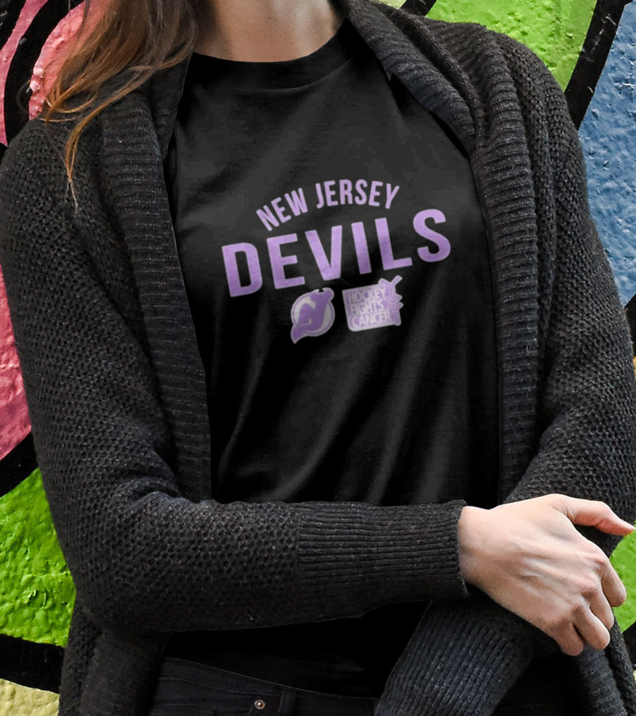 New Jersey Devils Hockey Fights Cancer Shirt