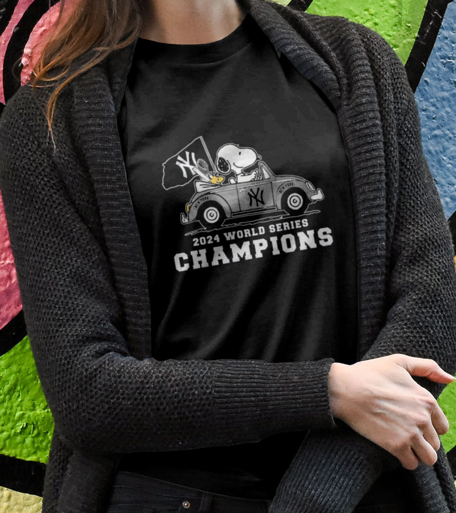 New York Yankees Snoopy Woodstock 2024 World Series Champions Shirt