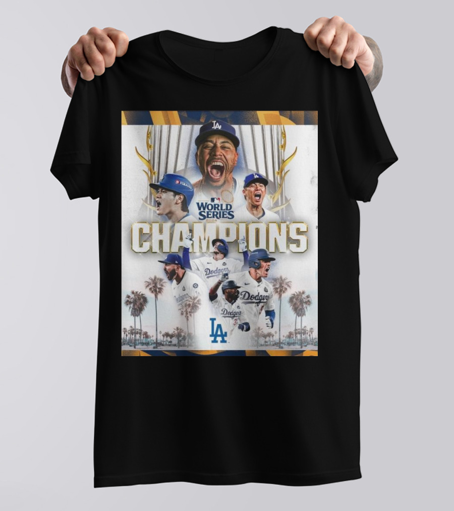 Dodgers 2024 World Series Champions Victory Celebration Montage Shirt