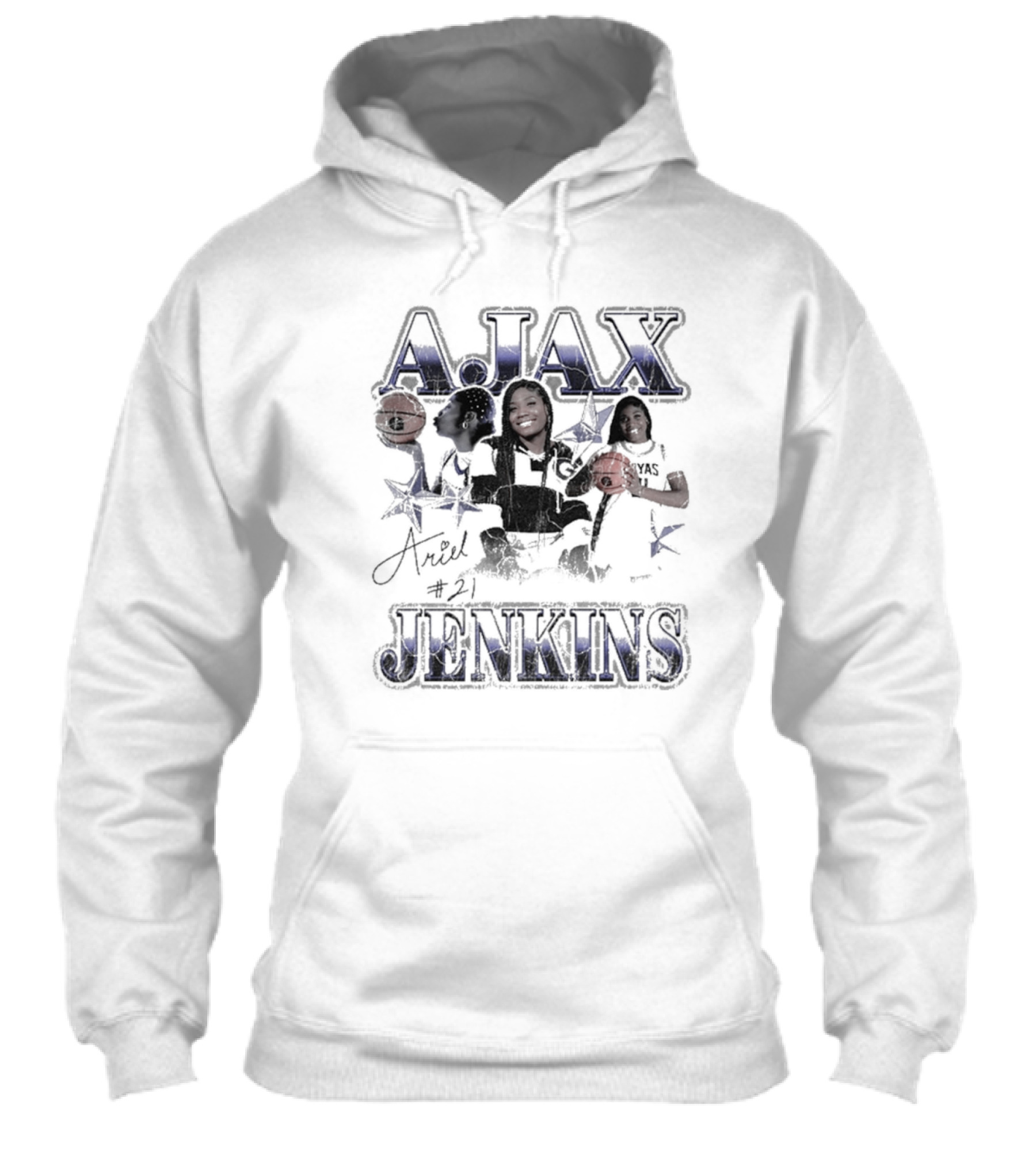 Ariel Jenkins Ajax Georgetown Hoyas 90S Retro Basketball 21 Signature Shirt