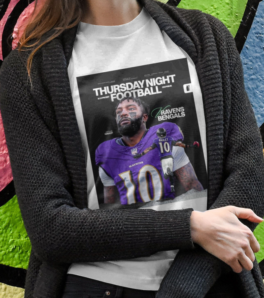 Thursday Night Football Arthur Maulet Baltimore Ravens Vs Bengals Nfl Shirt