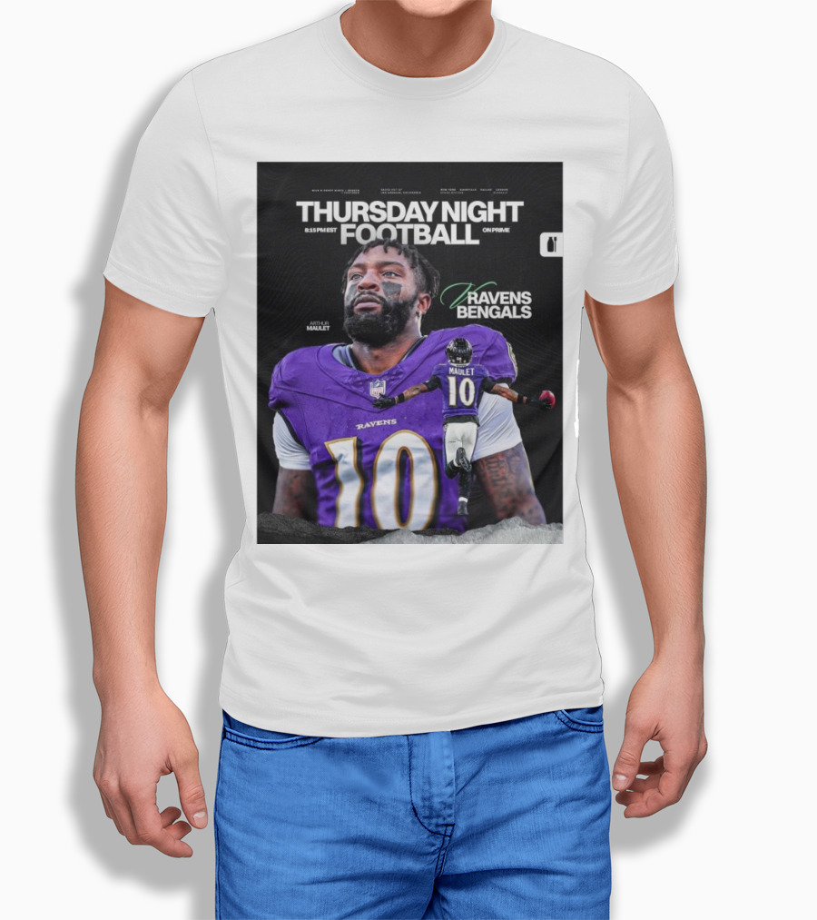 Thursday Night Football Arthur Maulet Baltimore Ravens Vs Bengals Nfl Shirt