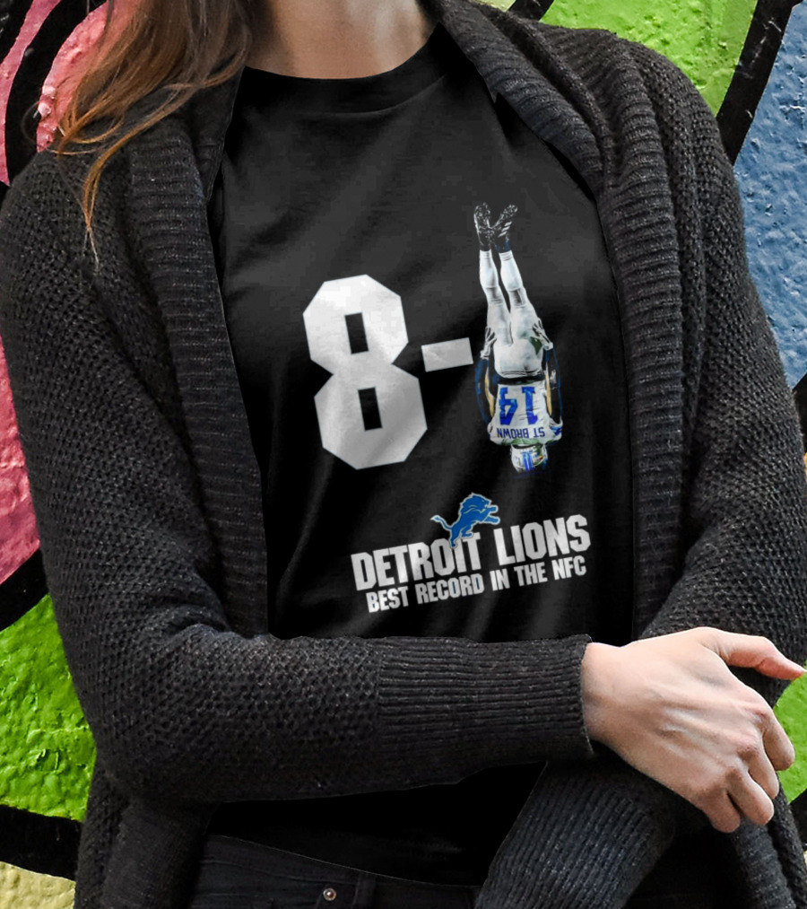 Detroit Lions 81 Amonra St Brown Headstand Best Record In Nfc Shirt