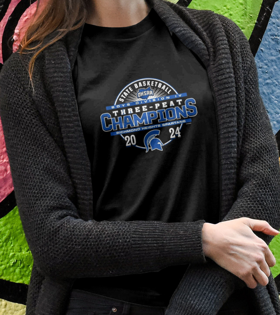 Ohsaa State Basketball Boys Division Iv Threepeat Champions Richmond Heights Spartans Shirt